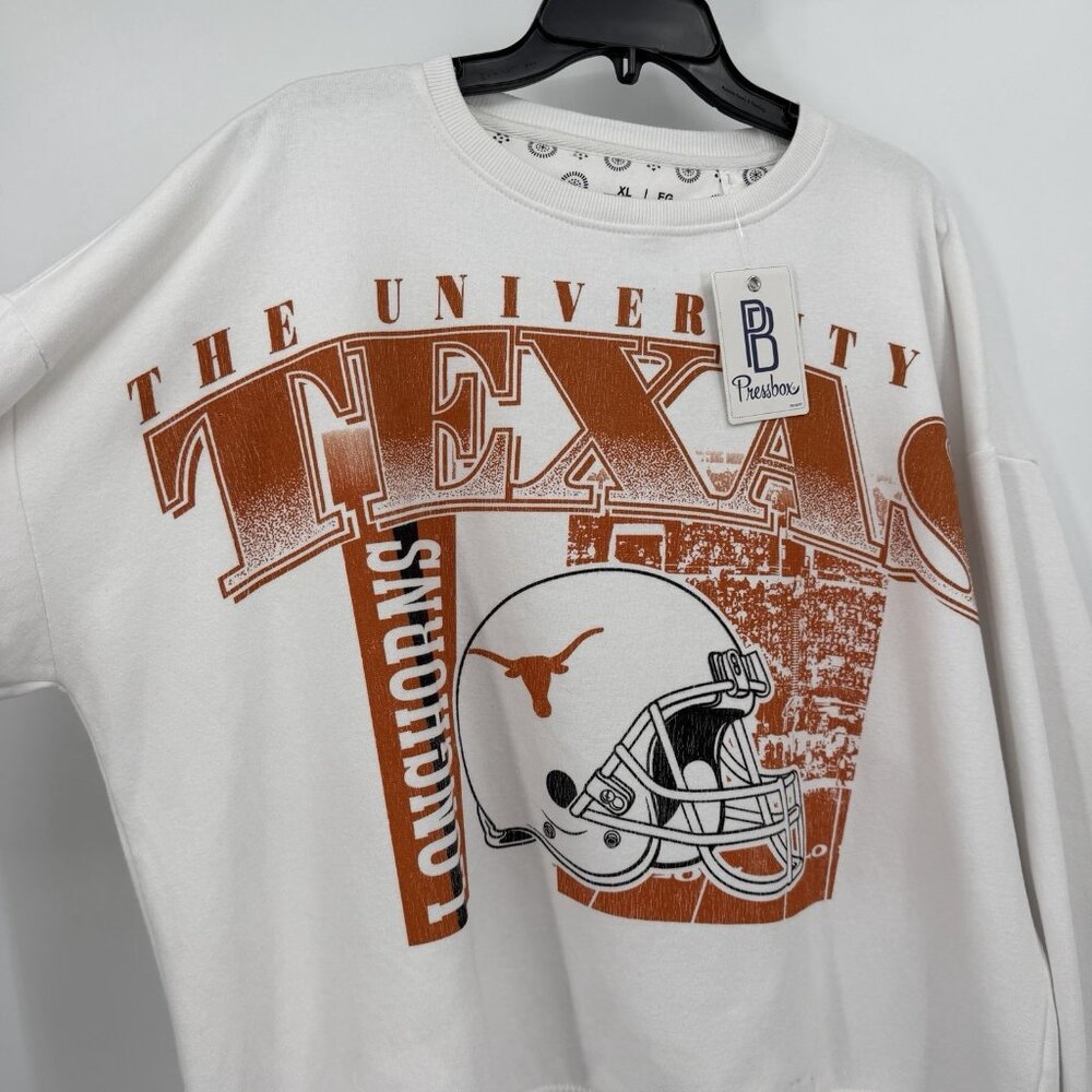 Pressbox Womens University of Texas UT Longhorn Janise Oversized Crew Sweatshirt - Picture 4 of 7